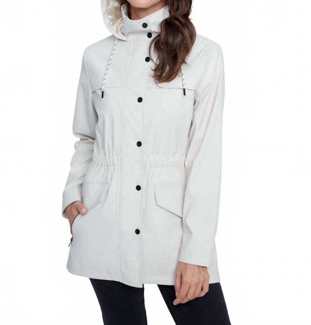 NEW RENUAR knit hooded jacket in oyster